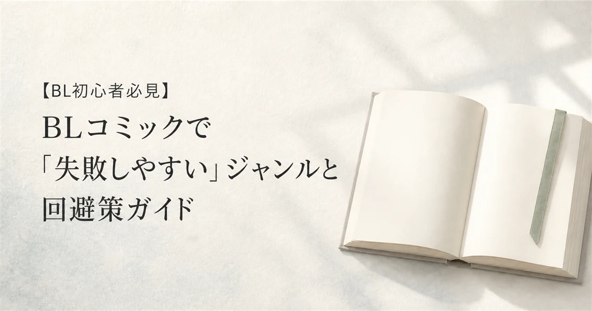 【BL初心者必見】BLコミックで「失敗しやすい」ジャンルと回避策ガイド