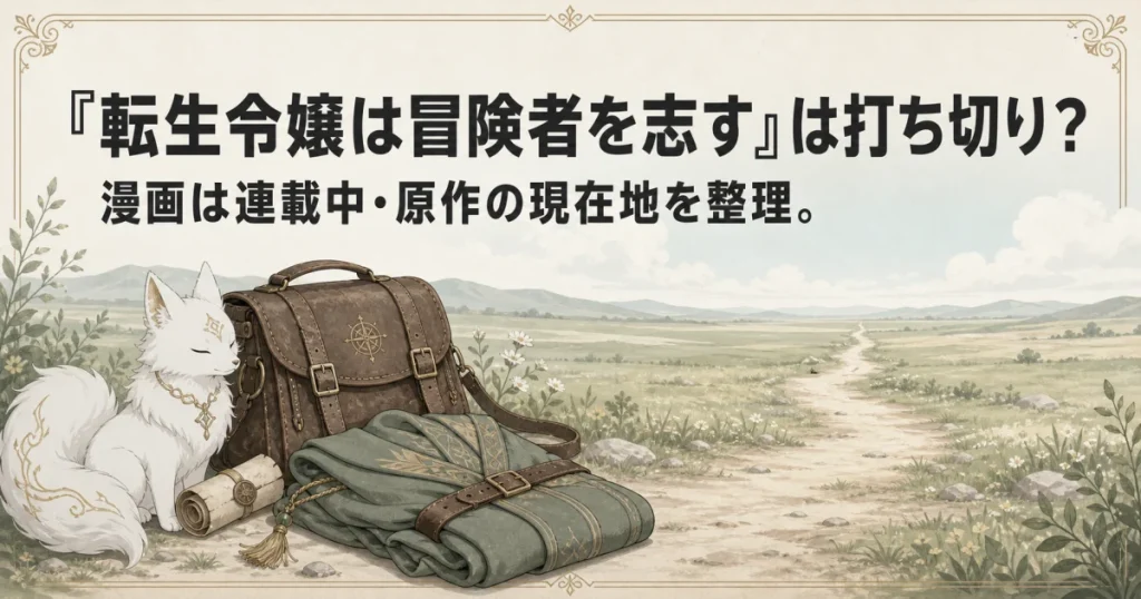 『転生令嬢は冒険者を志す』は打ち切り？漫画は連載中・小説と原作の現在地を整理