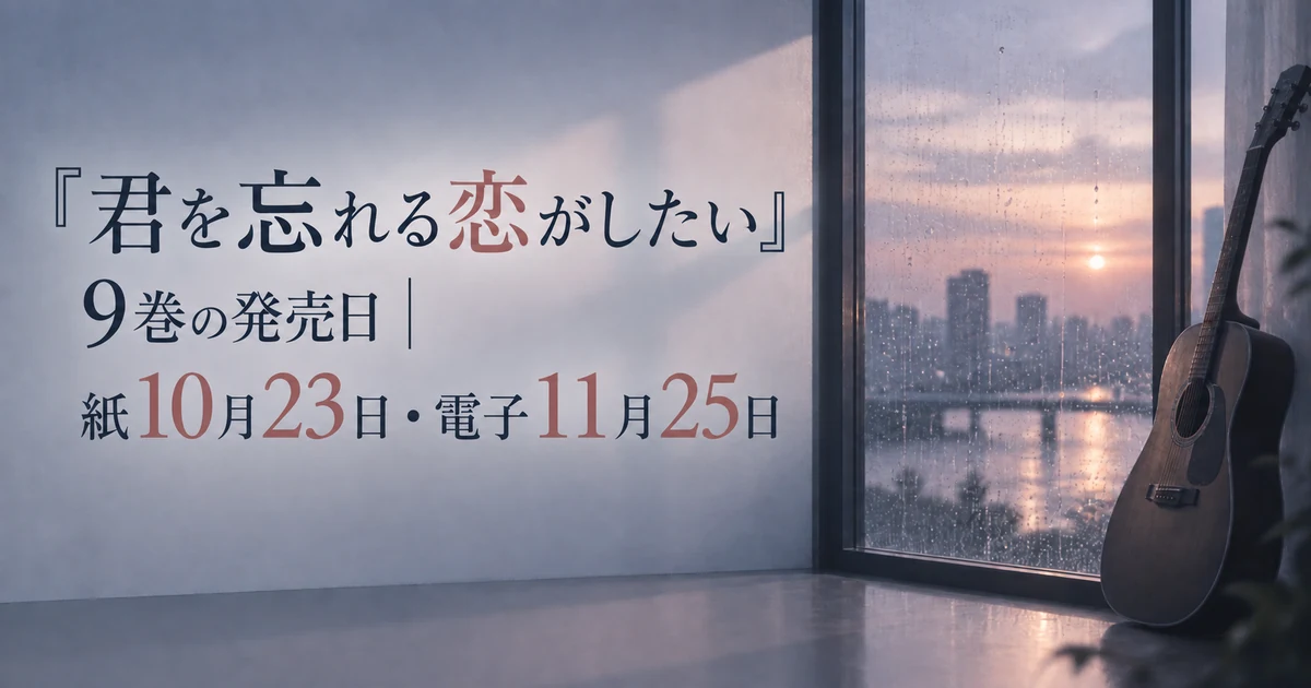 『君を忘れる恋がしたい』9巻の発売日｜紙10月23日・電子11月25日
