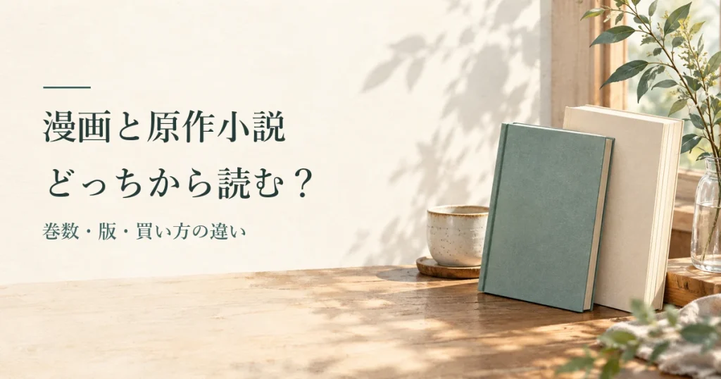 コミカライズと原作小説の違い｜漫画と小説はどっちから読む？